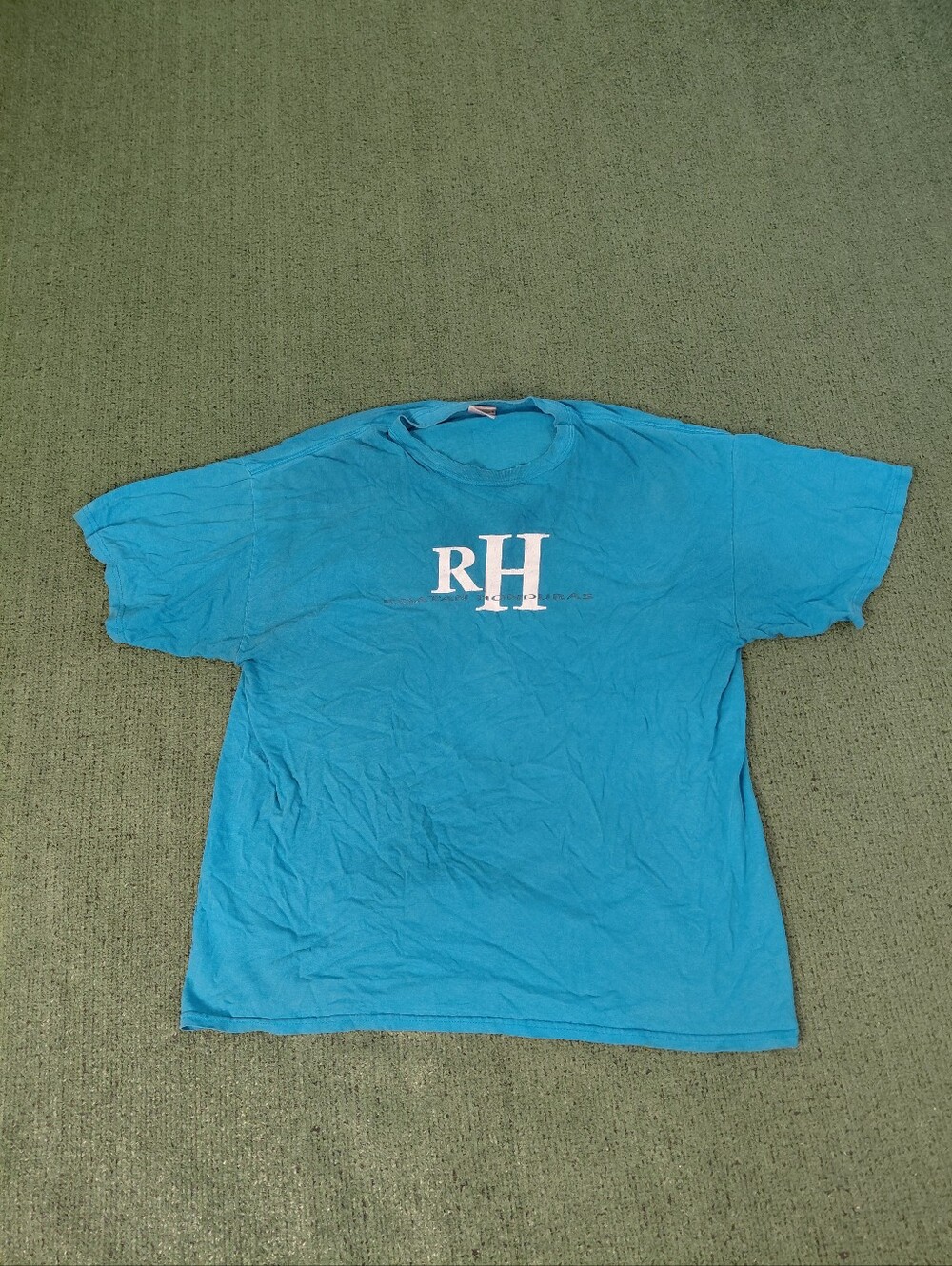 Vintage 2004 Roatán Honduras Tourist Travel Y2K Blue T Shirt Sz XL